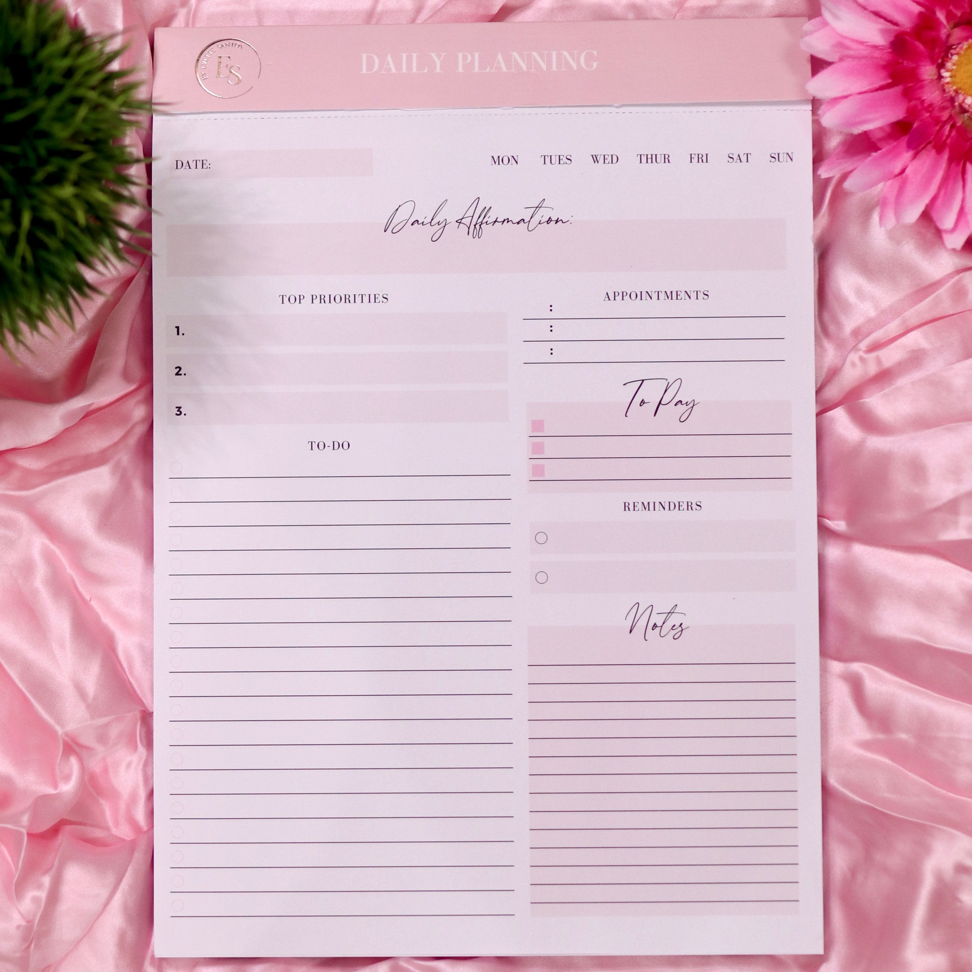 Daily Planning Notepad