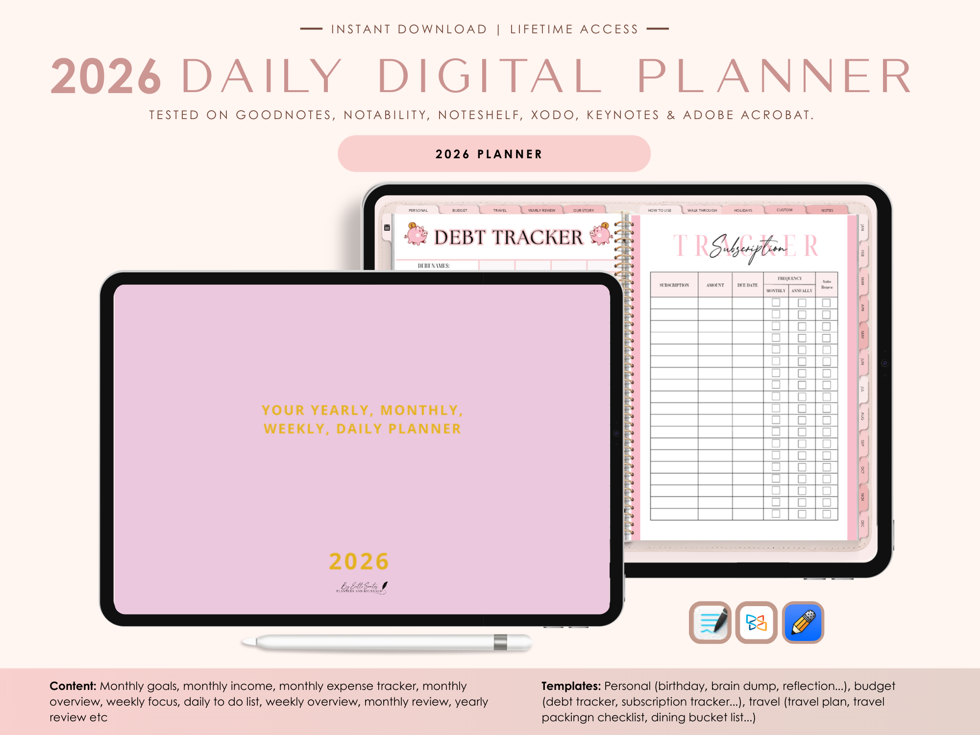 DIGITAL 2026 DAILY PLANNER